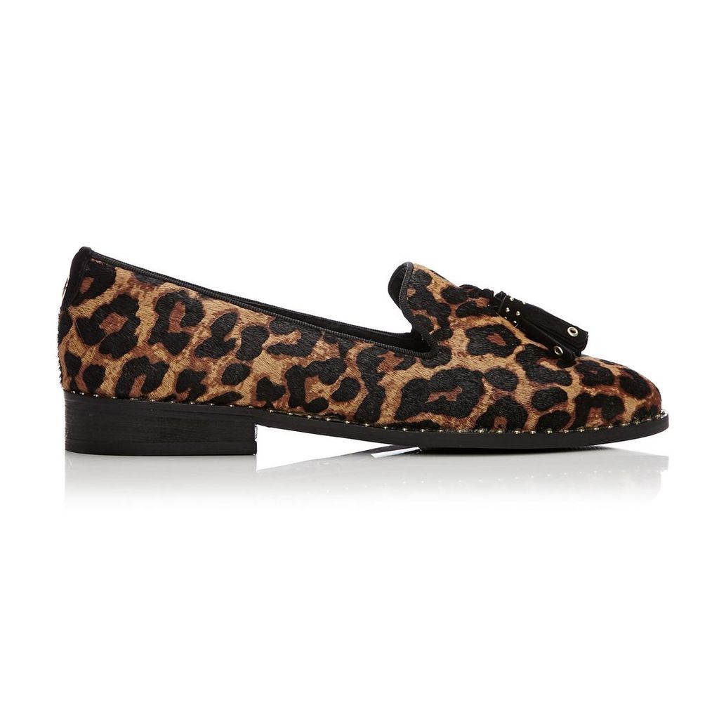 Moda in Pelle Bryoni Dark Leopard Low Smart Shoes