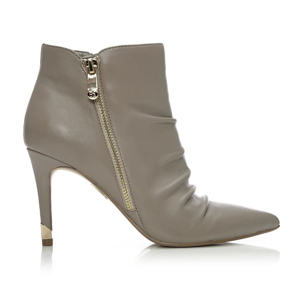 Moda in Pelle Lazaro Grey High Smart Short Boots