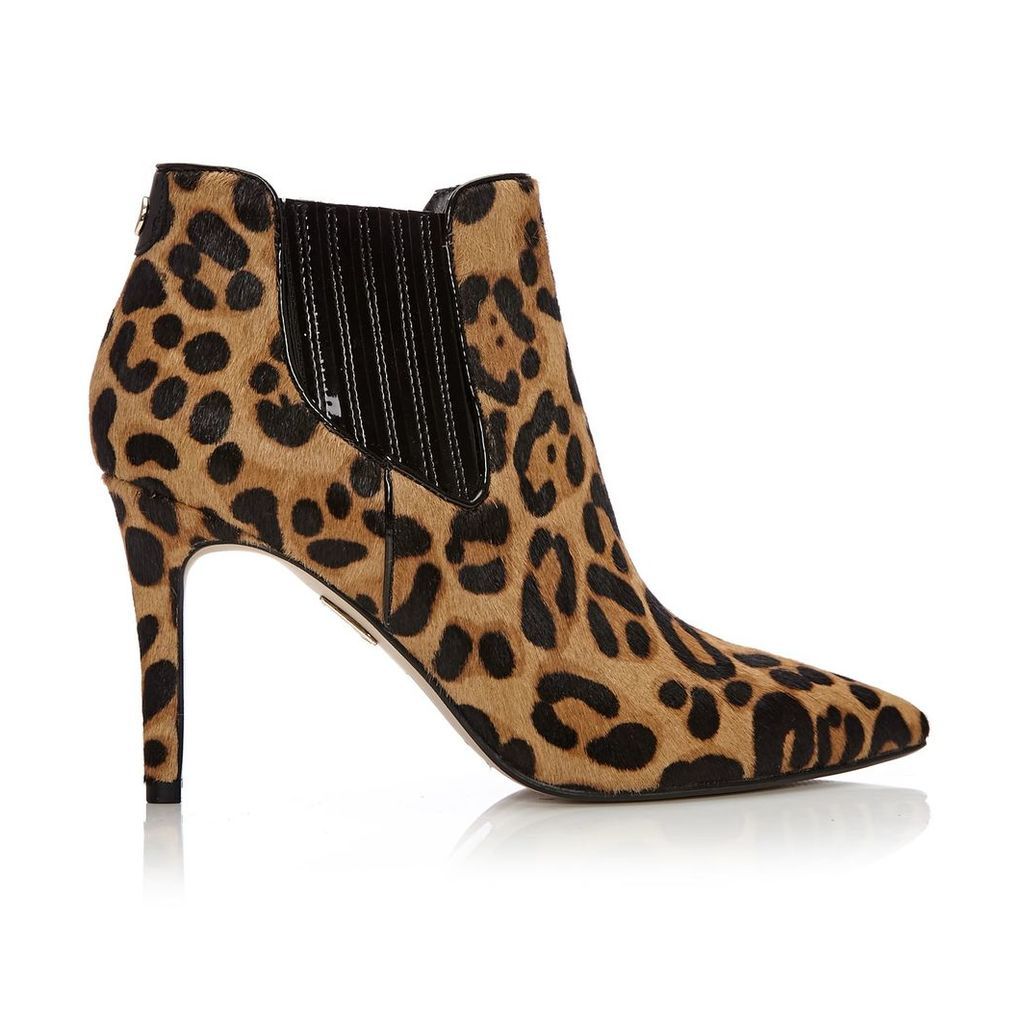 Moda in Pelle Kirstie Dark Leopard High Smart Short Boots