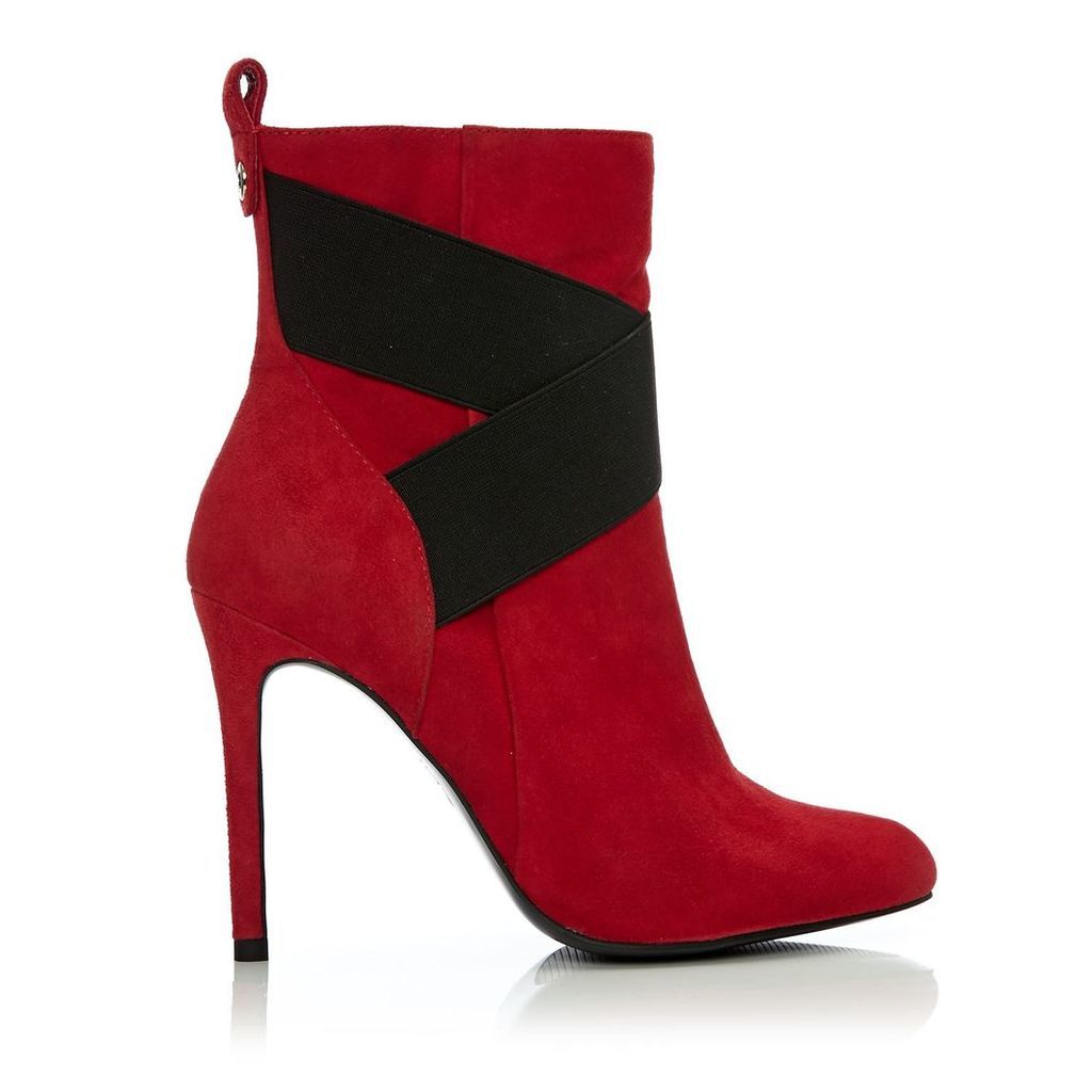 Moda in Pelle Matilde Red High Smart Short Boots