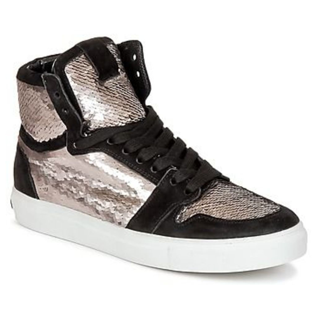 UASI  women's Shoes (High-top Trainers) in Silver