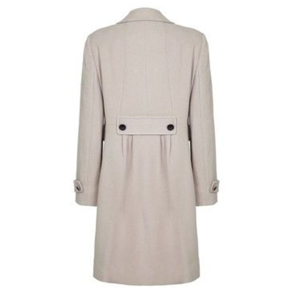 Anastasia-Womens Beige Winter Military Coat  women's Jacket in Beige. Sizes available:UK 18