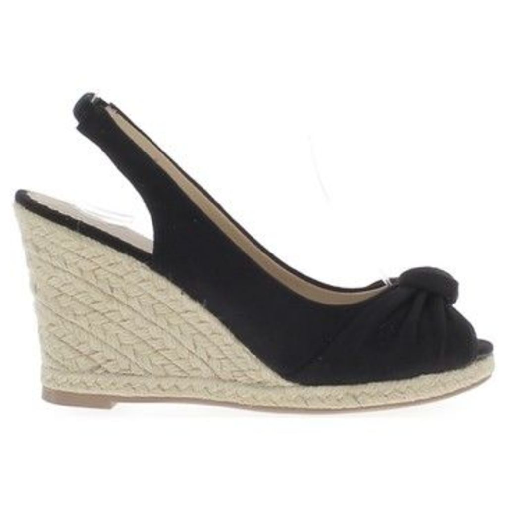 Chaussmoi  Sneakers heels 10cm aspect suede black compensated women sandals  women's Sandals in black