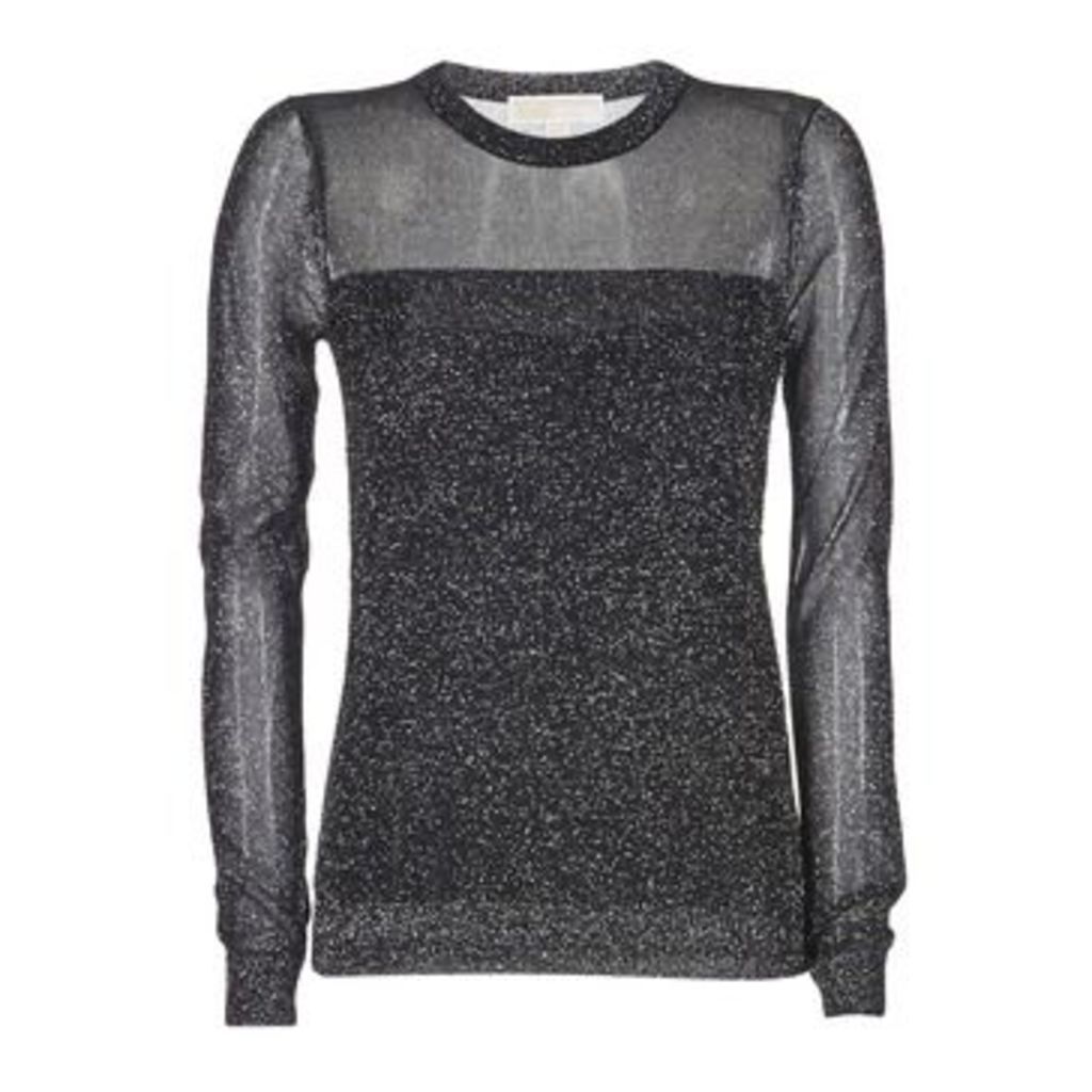 MICHAEL Michael Kors  METALLIC CREW  women's Sweater in Black