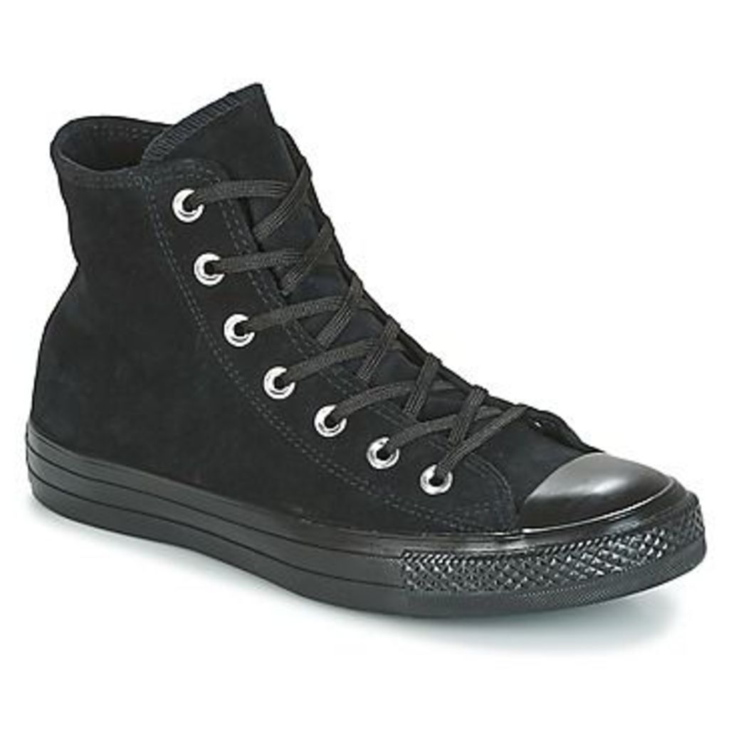 CHUCK TAYLOR ALL STAR MONO PLUSH SUEDE HI BLACK/BLACK/BLACK  women's Shoes (High-top Trainers) in Black