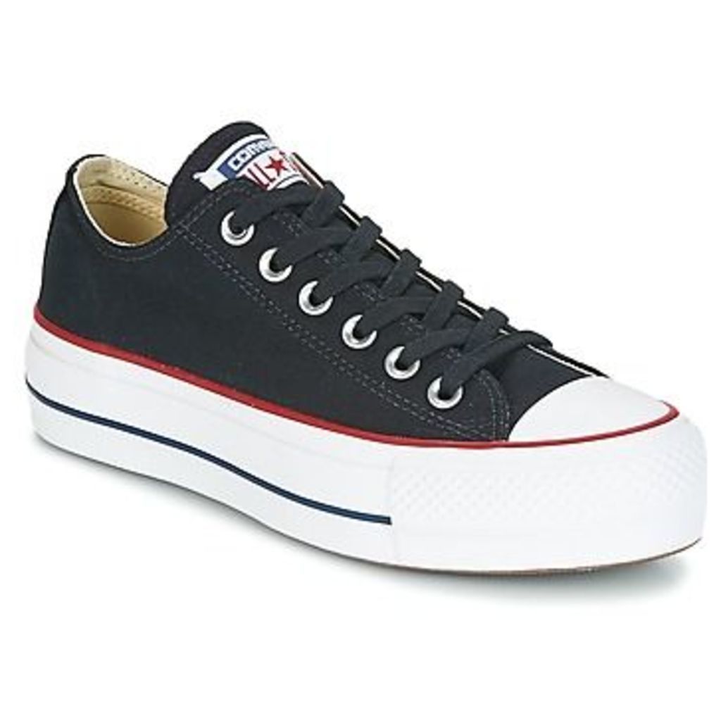 Chuck Taylor All Star Lift Clean Ox Core Canvas  women's Shoes (Trainers) in Black