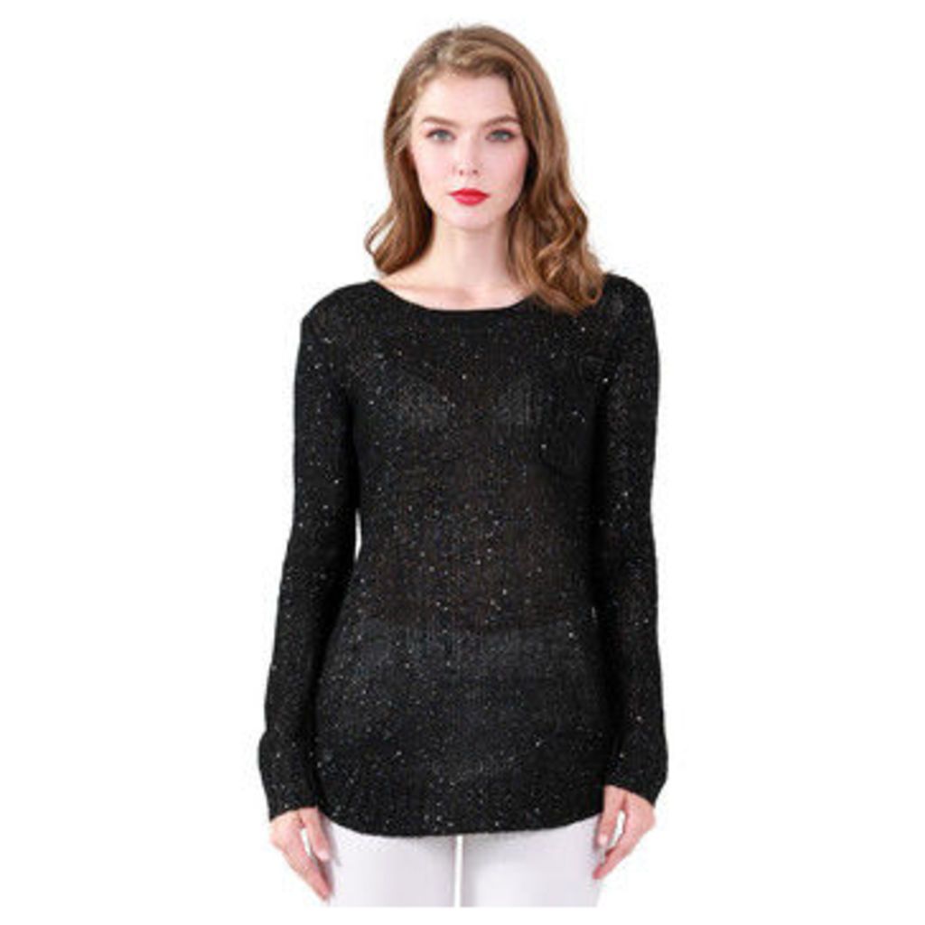 London Rag  Women's Long Sleeve Sequin Knit Sweater  women's Sweater in Black