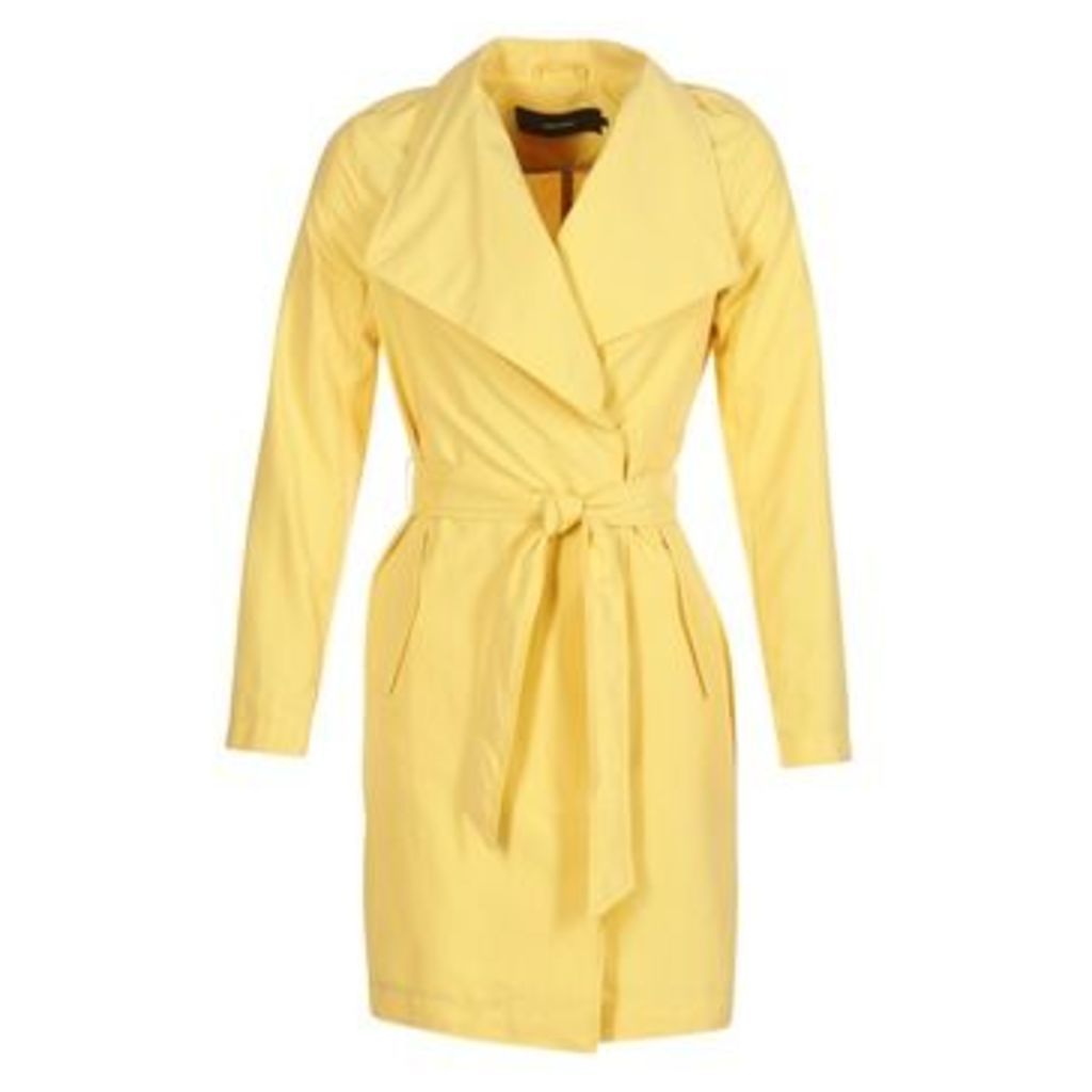 Vero Moda  VMELINAS  women's Trench Coat in Yellow