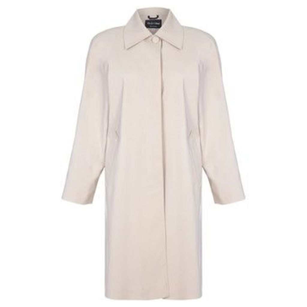 Spring Long Fly Front Raincoat  in Beige