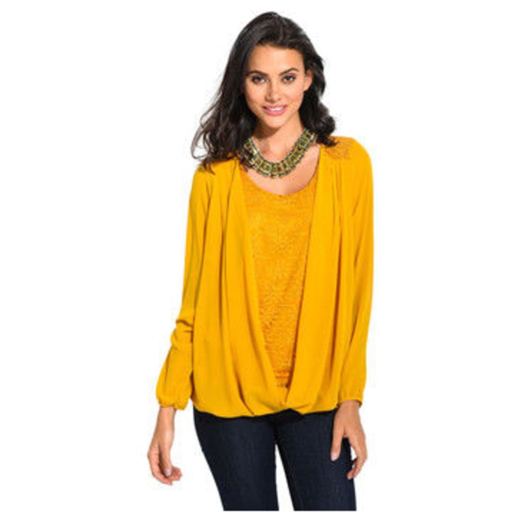 Anabelle  Heart-effect blouse  women's Blouse in Yellow