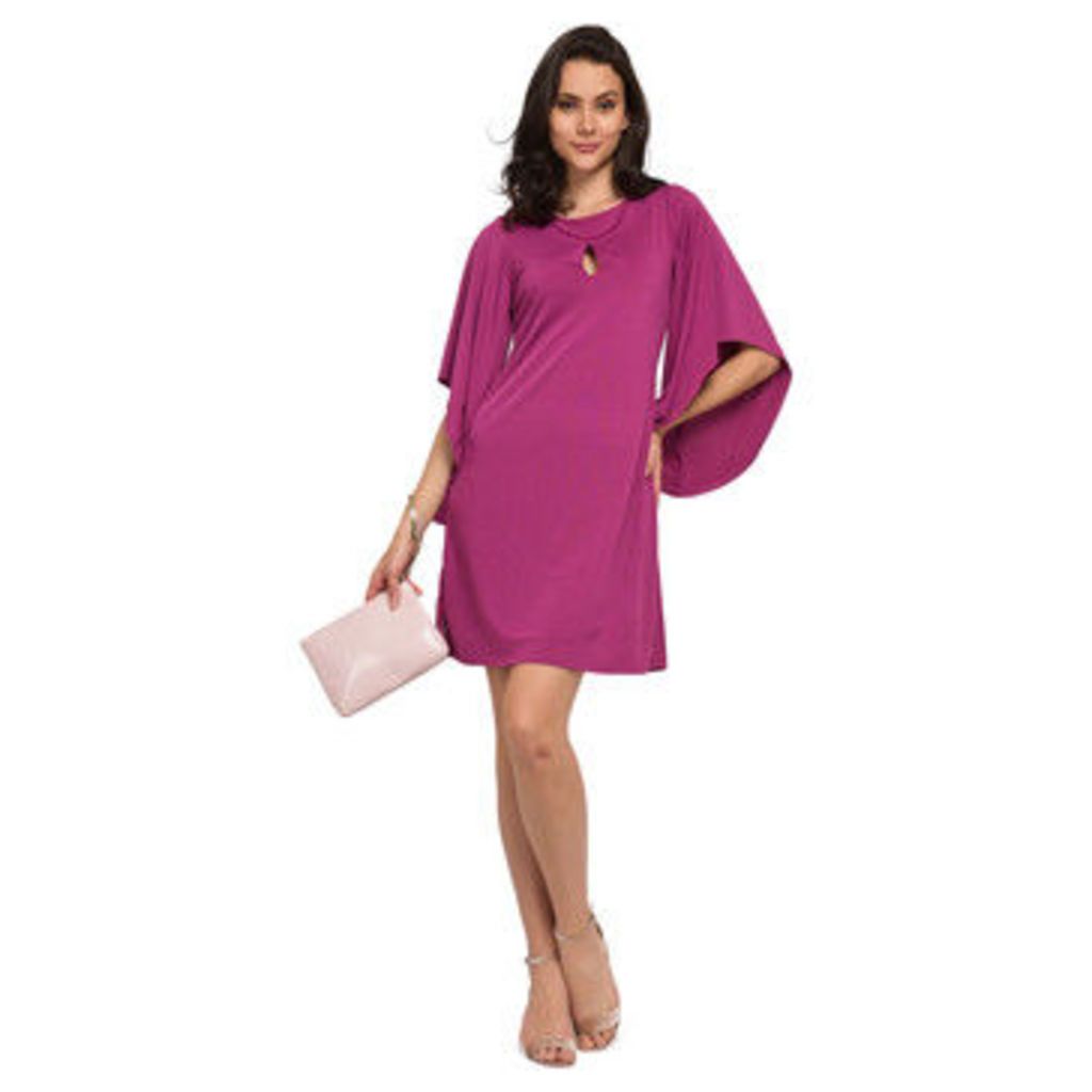 Cuplé  Batwing sleeves dress  women's Dress in Pink