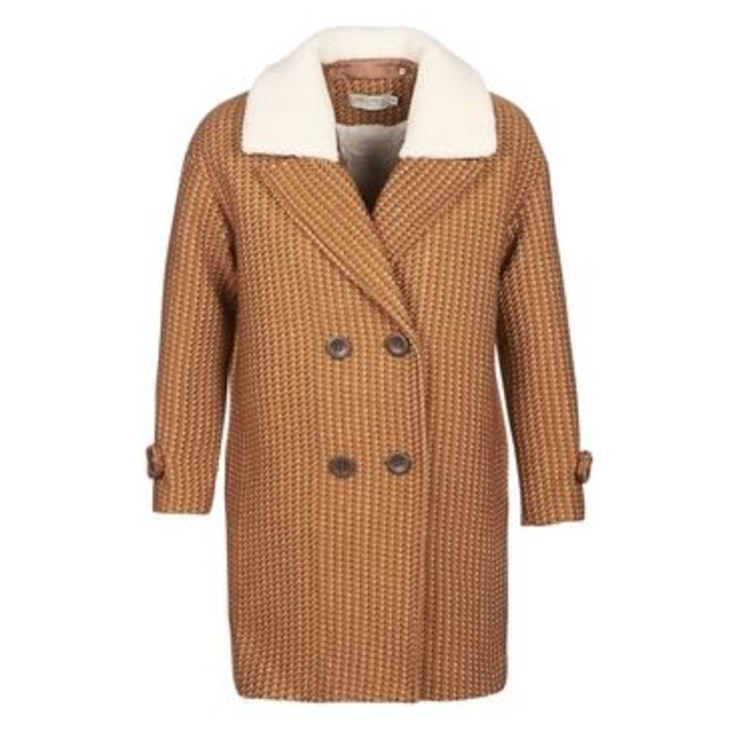 TURRIA  women's Coat in Brown