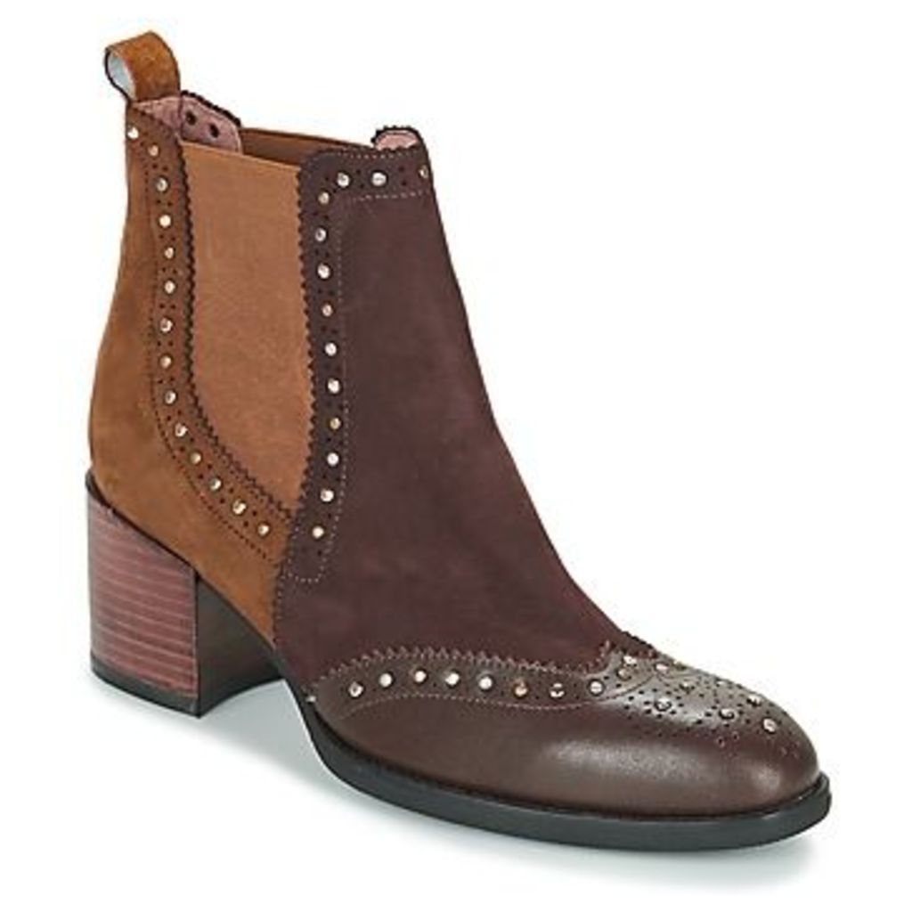 HARPER  women's Low Ankle Boots in Brown