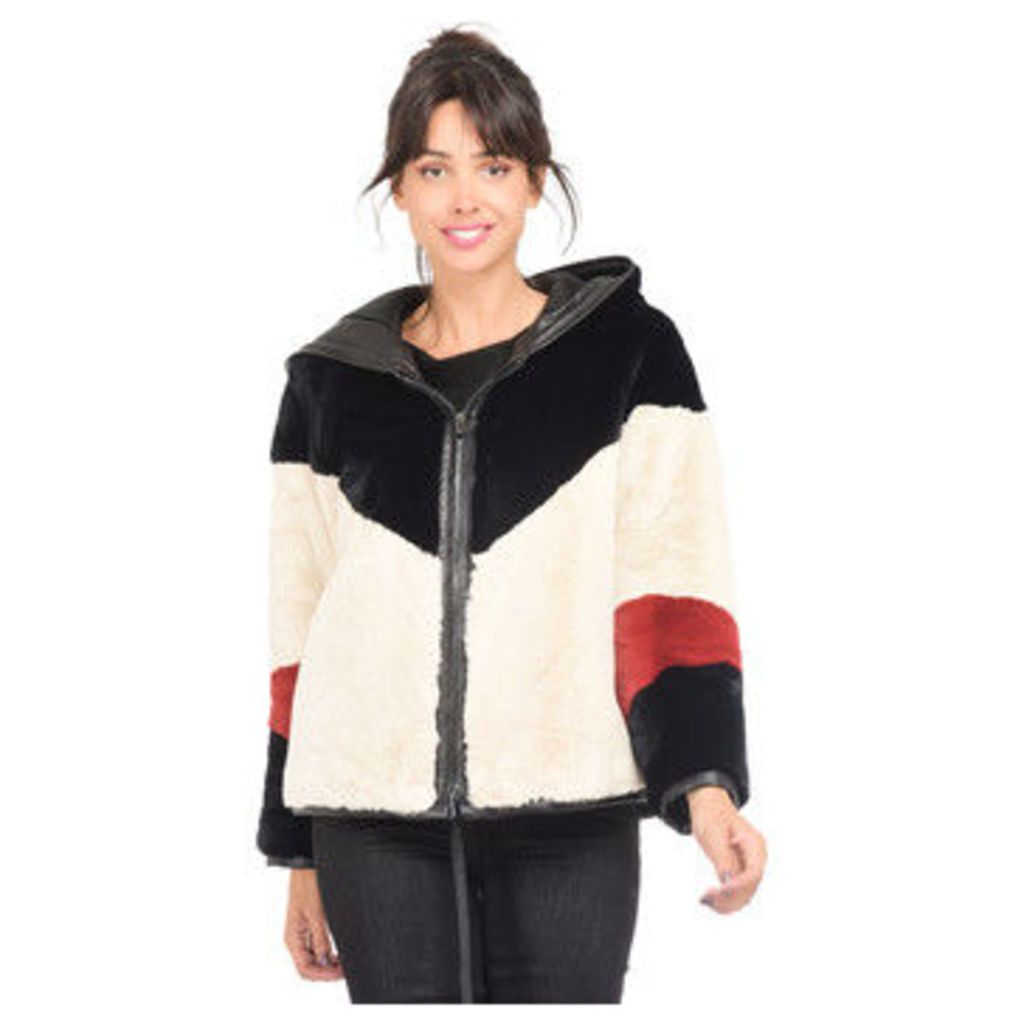 Lauren Vidal  Faux fur jacket  women's Jacket in White