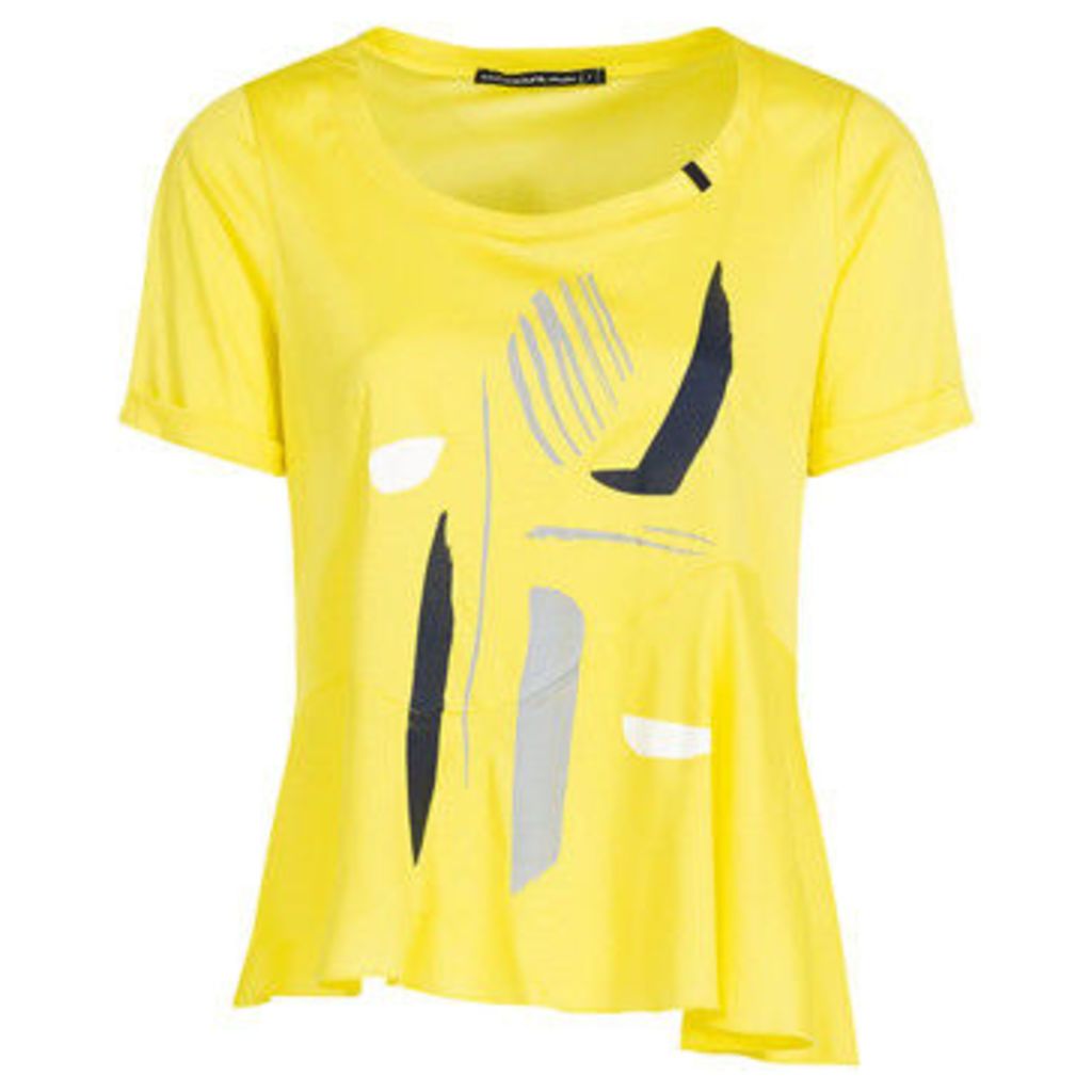 Mado Et Les Autres  Cotton knit t-shirt  women's T shirt in Yellow