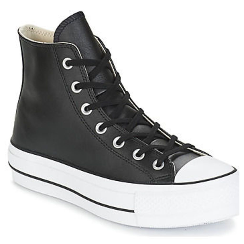CHUCK TAYLOR ALL STAR LIFT CLEAN LEATHER HI  women's Shoes (High-top Trainers) in Black