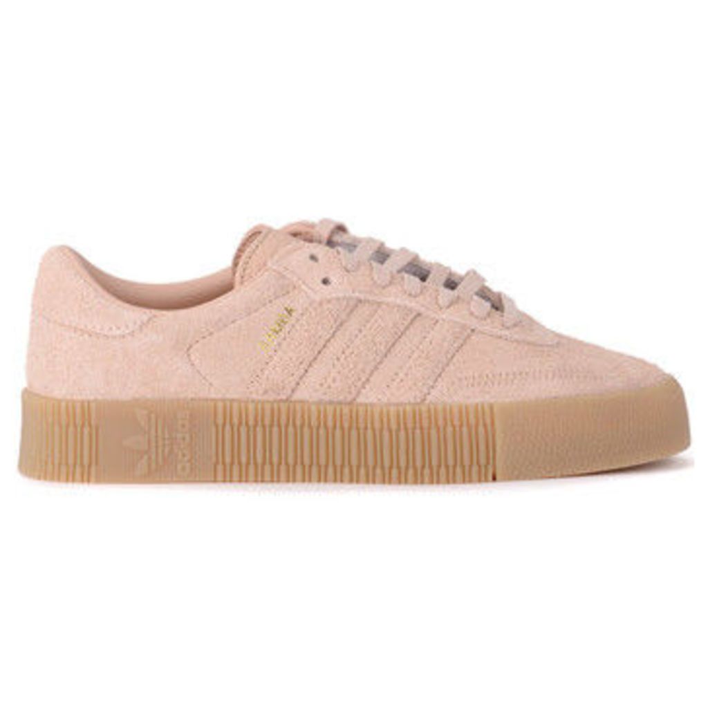 adidas  Sambarose pink velvet suede snaker  women's Shoes (Trainers) in Pink