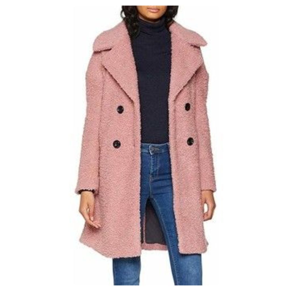Only  ABRIGO  onlPALOMA BOUCLE LONG WOOL COAT OTW  women's Coat in Pink