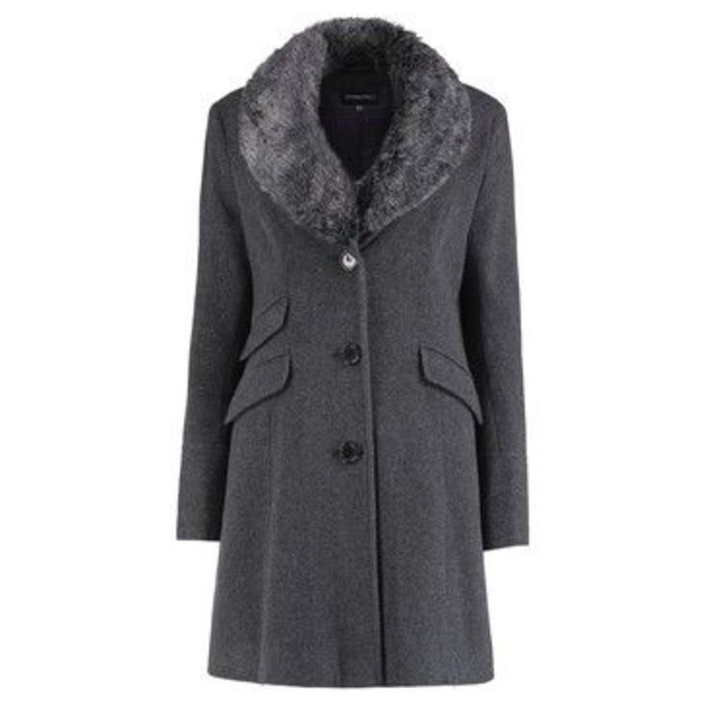 Fitted Winter Coat  in Grey