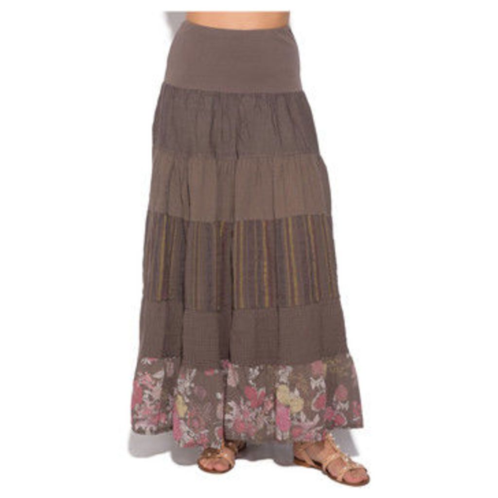 100 % Lin  Skirt  women's Skirt in Beige