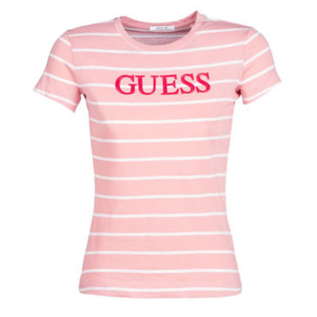 Guess  LAQUARED  women's T shirt in Pink