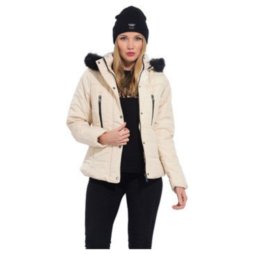 Cm  Quilted down jacket with hood  women's Jacket in Beige