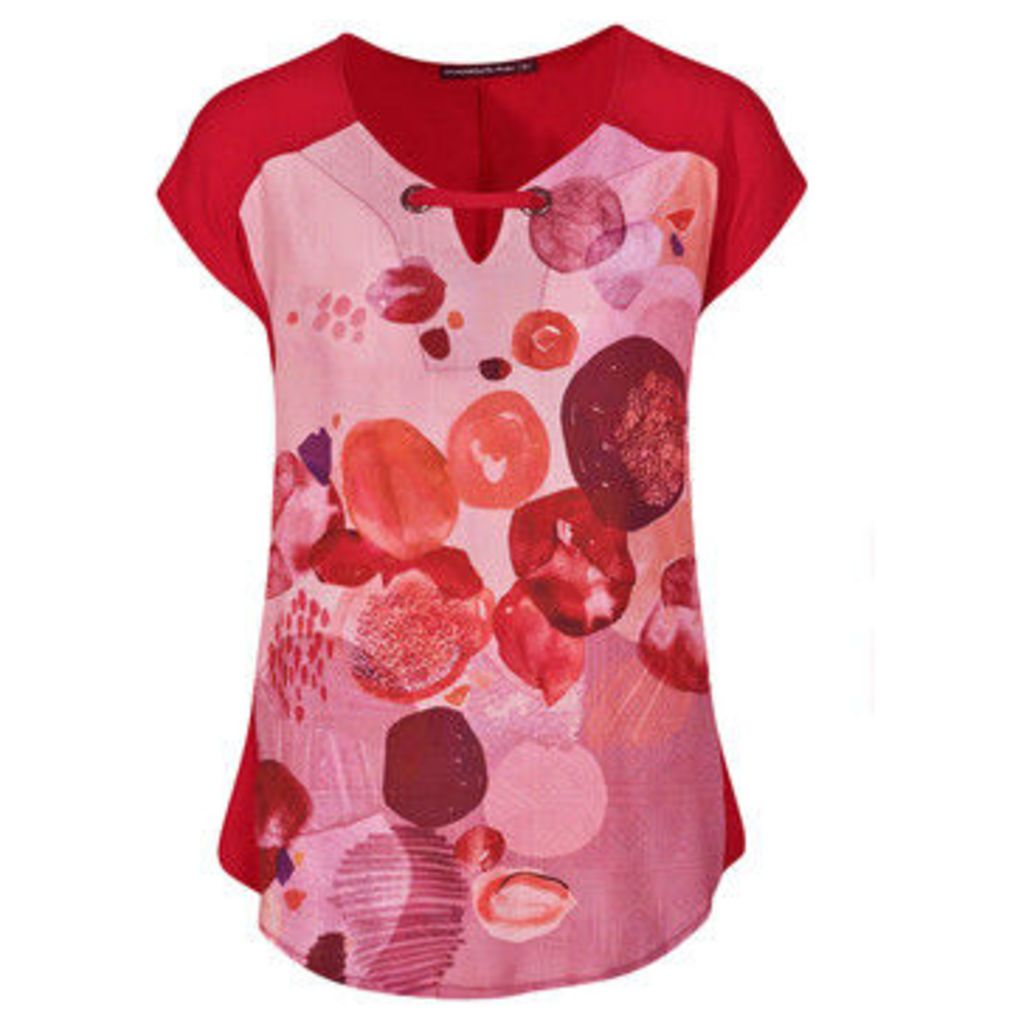 Mado Et Les Autres  IN LOVE printed tunic  women's Blouse in Red