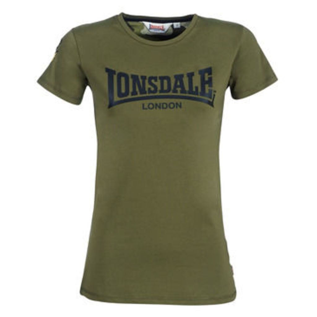 Lonsdale  MARYLEE  women's T shirt in Kaki