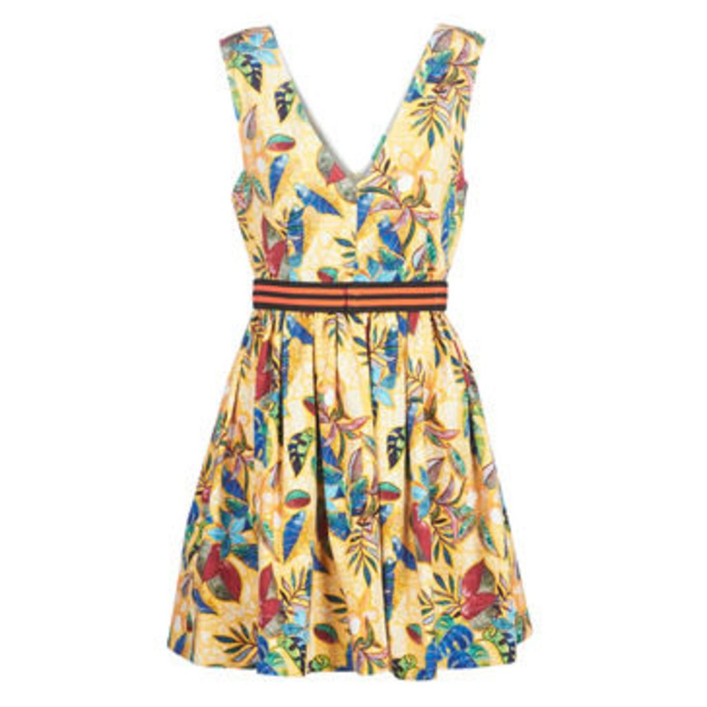 ROBY  women's Dress in Yellow