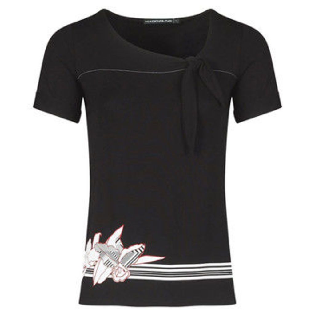 Mado Et Les Autres  Short sleeves floral t-shirt  women's Blouse in Black