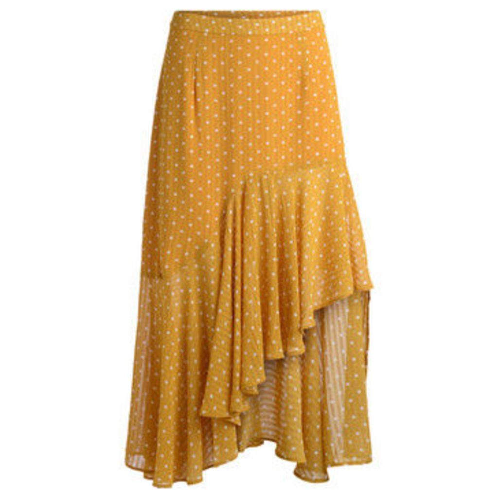 Jovonna  Musubi ochre skirt with white polka dots  women's Skirt in Yellow