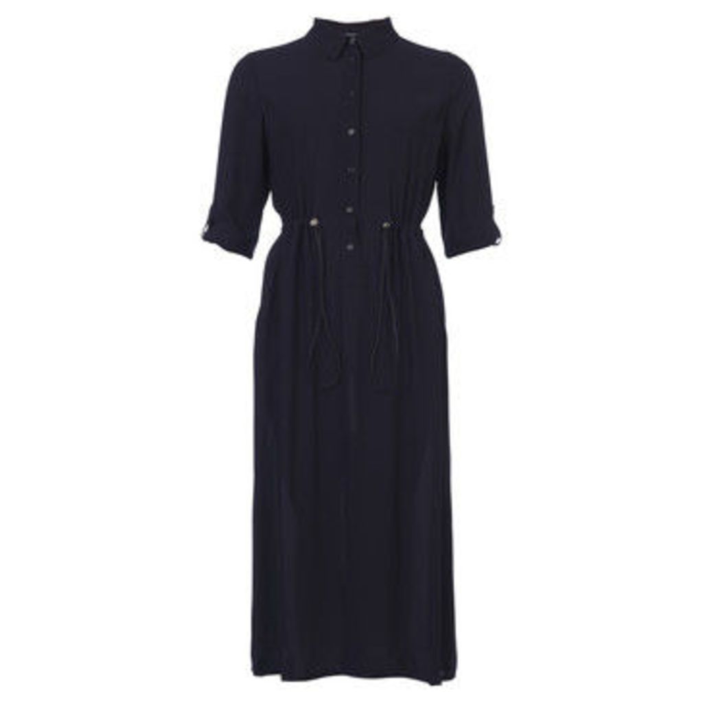 3/4 sleeve long sleeves dress  women's Long Dress in Blue