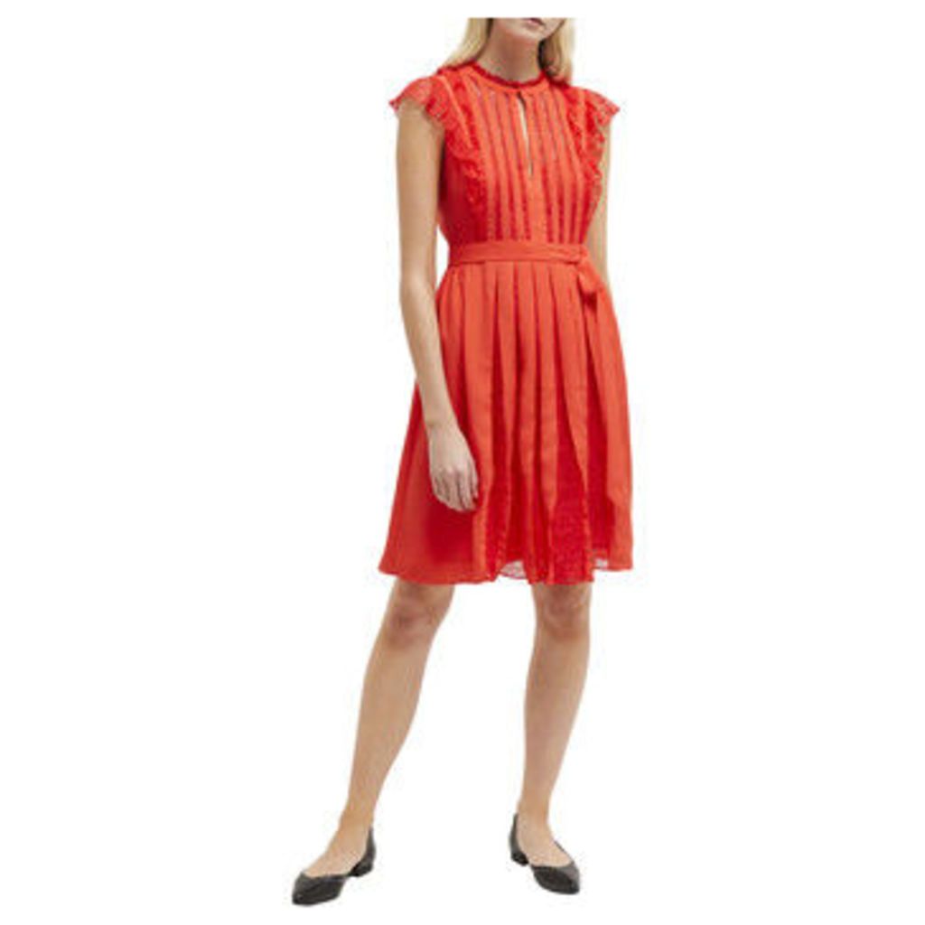 Dress with floral lace  women's Dress in Orange