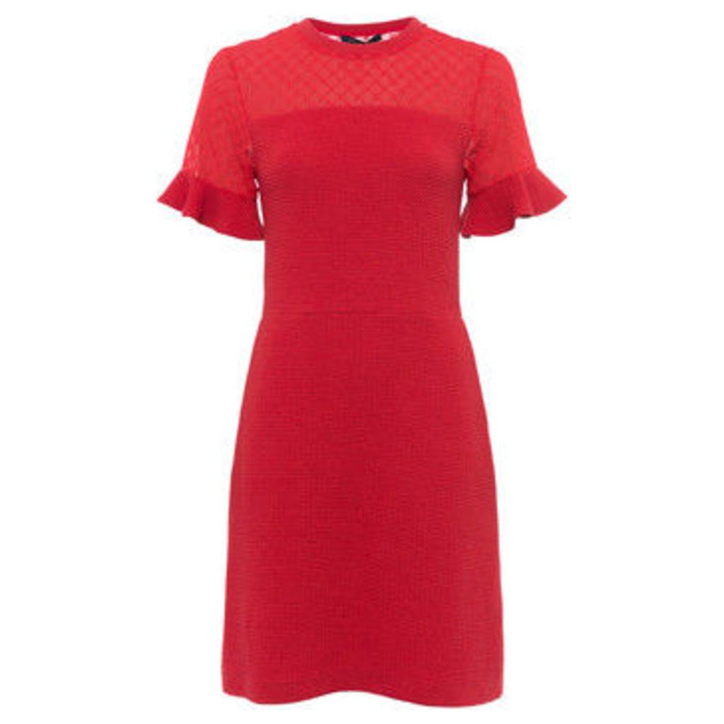 embroidery  women's Dress in Red