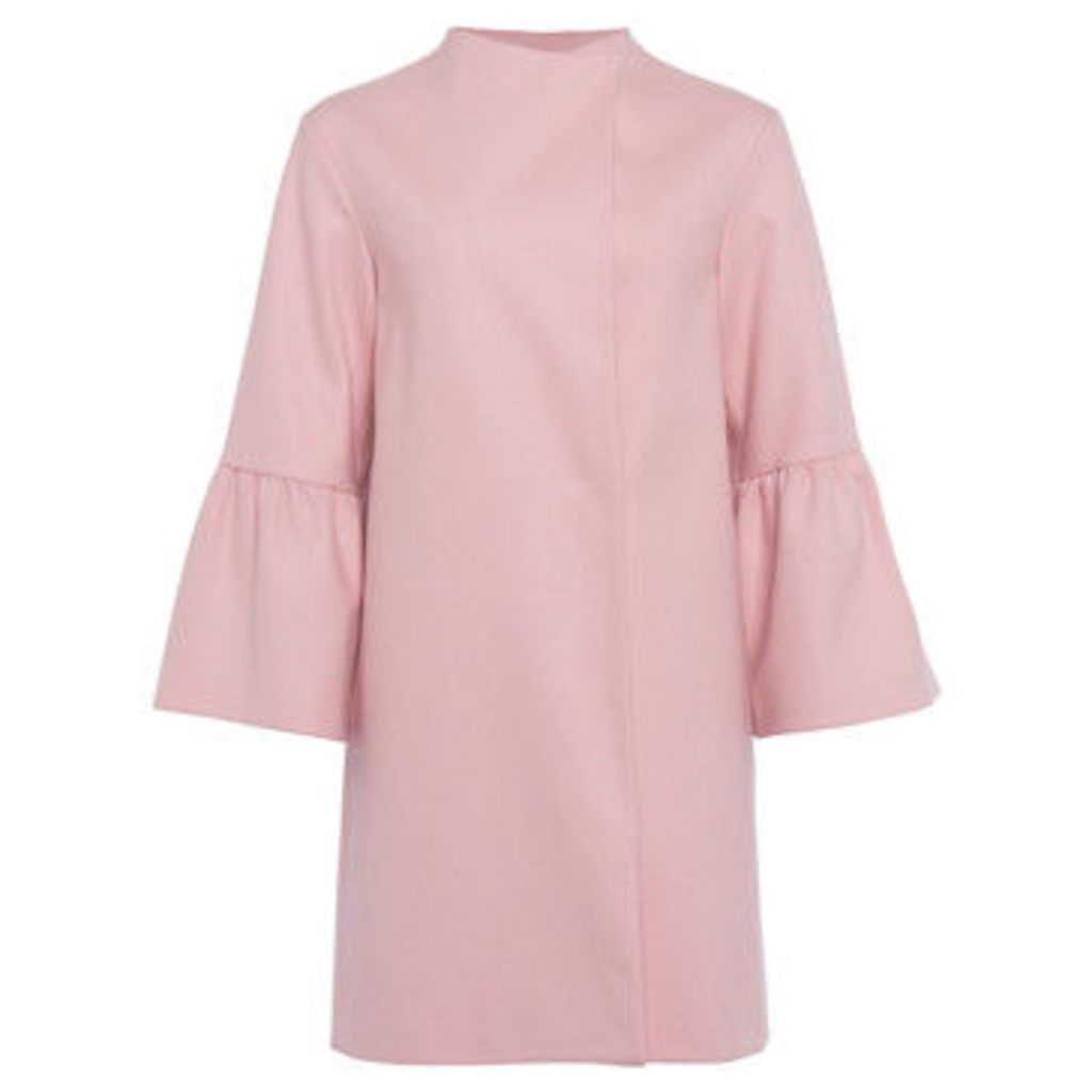 Cashmere coat with long sleeves  women's Coat in Pink