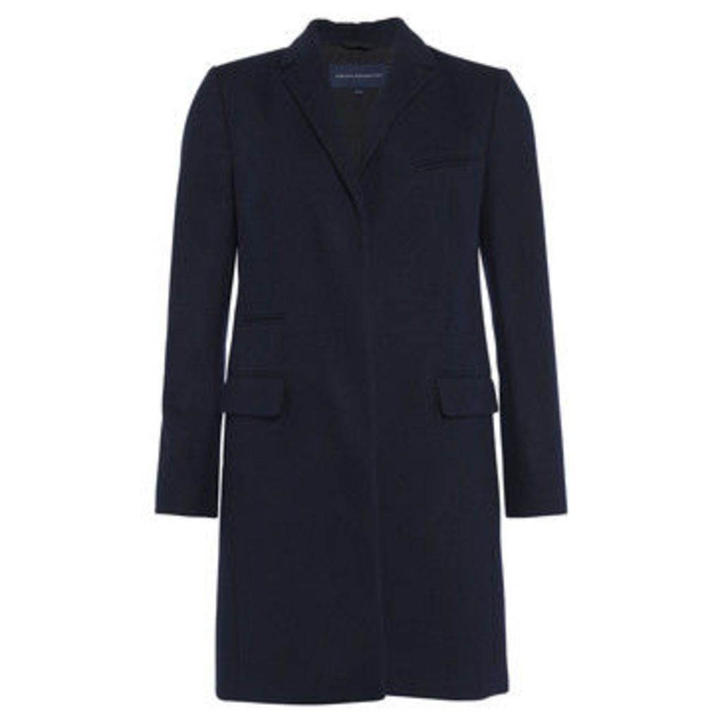 collar  women's Coat in Blue