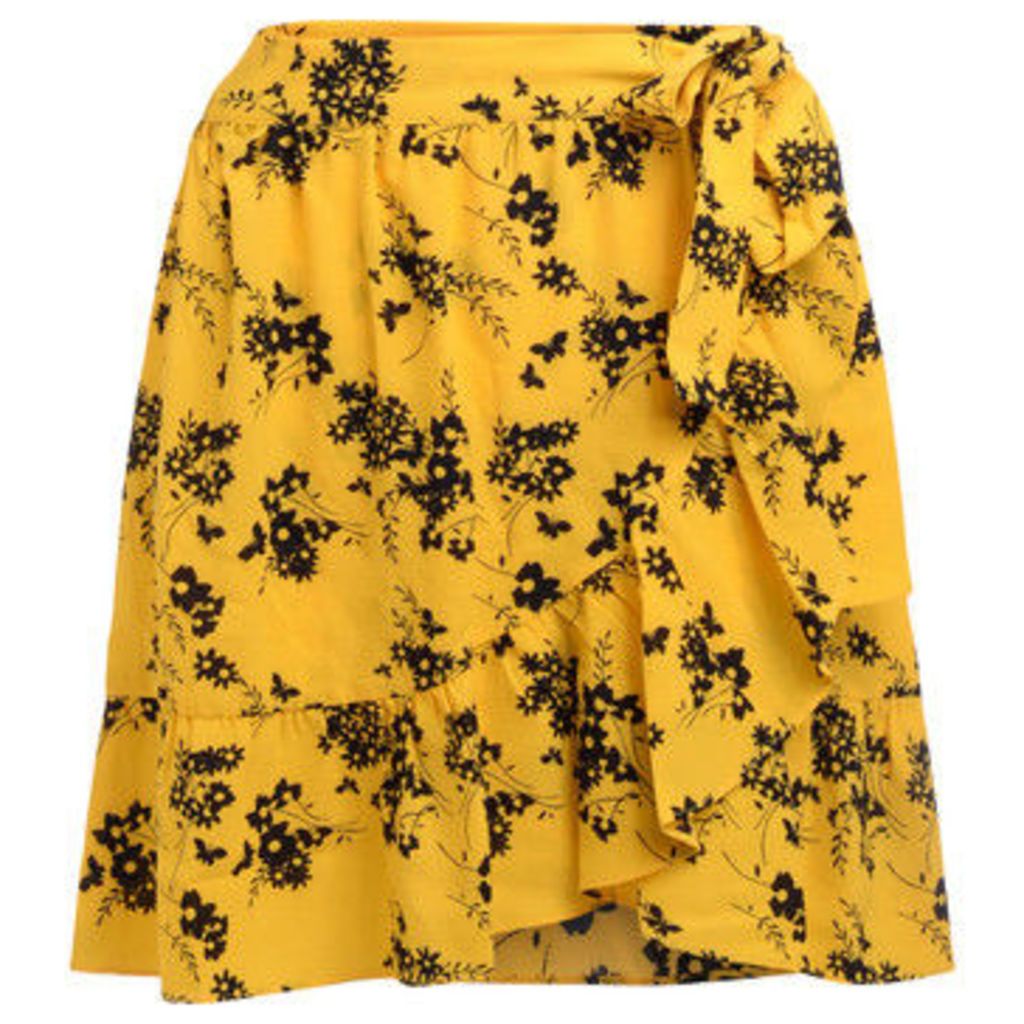 MICHAEL Michael Kors  Gonna in tessuto giallo a fiori  women's Skirt in Yellow