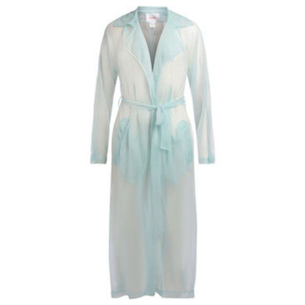 Jucca  Trench semi trasparente color azzurro  women's Trench Coat in Other