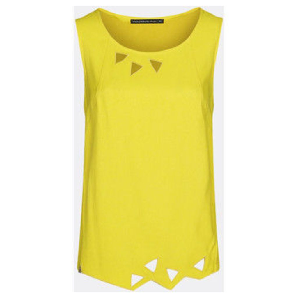 Mado Et Les Autres  Embroidered tank top  women's Blouse in Yellow
