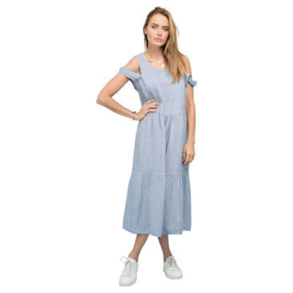 Rodier  Sleeveless linen dress  women's Long Dress in Blue
