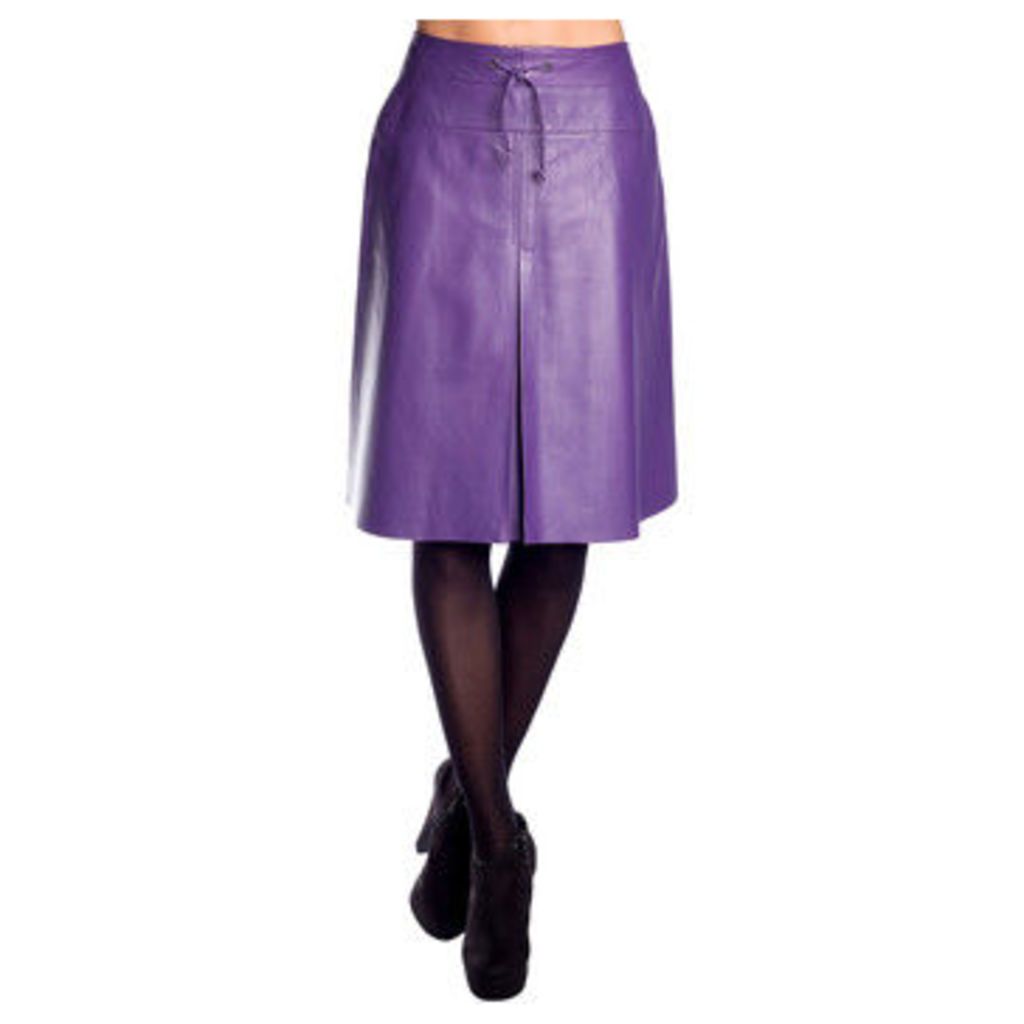 John   Yoko  Lamb leather skirt  women's Skirt in Purple