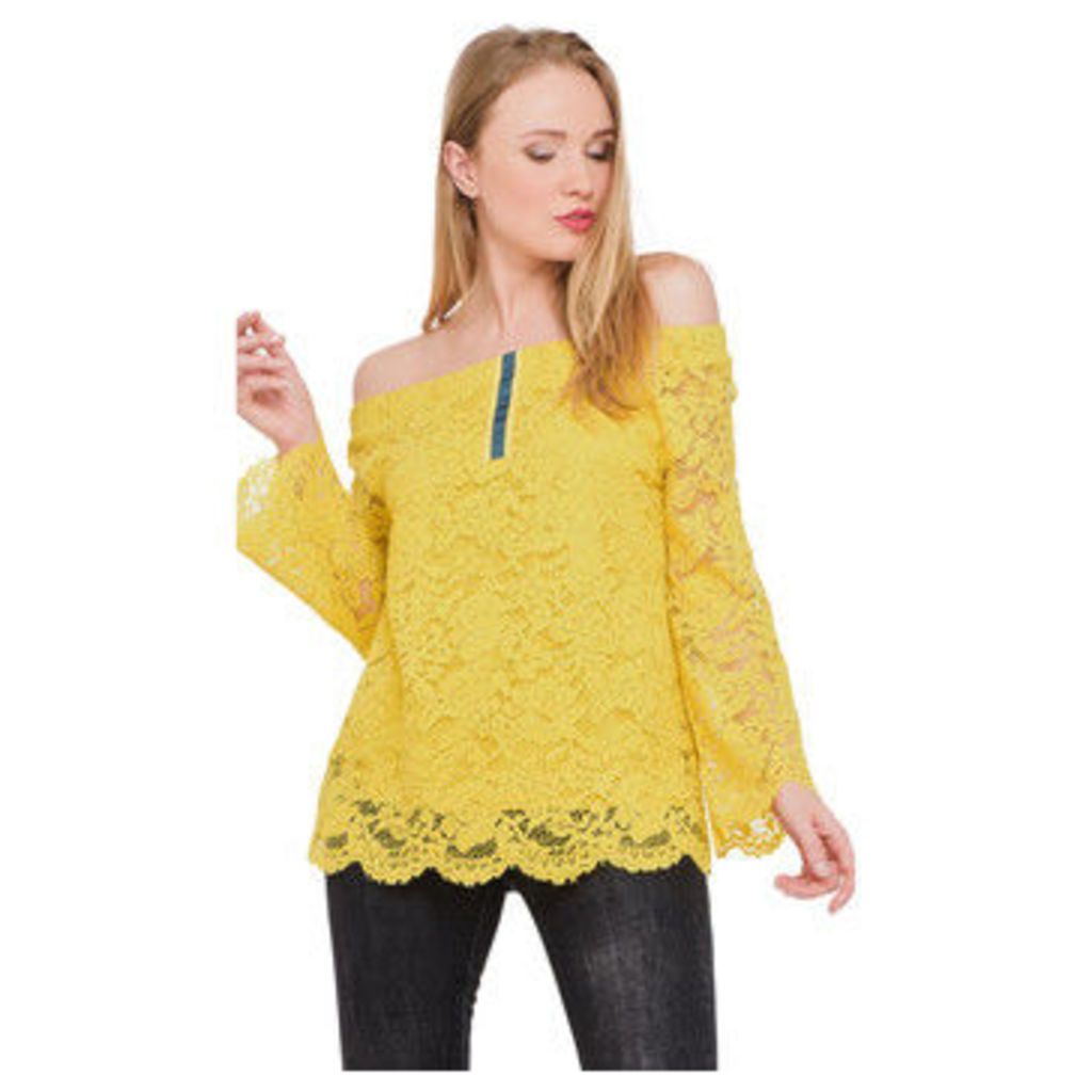 Ben Nino  Long sleeve lace blouse  women's Blouse in Yellow