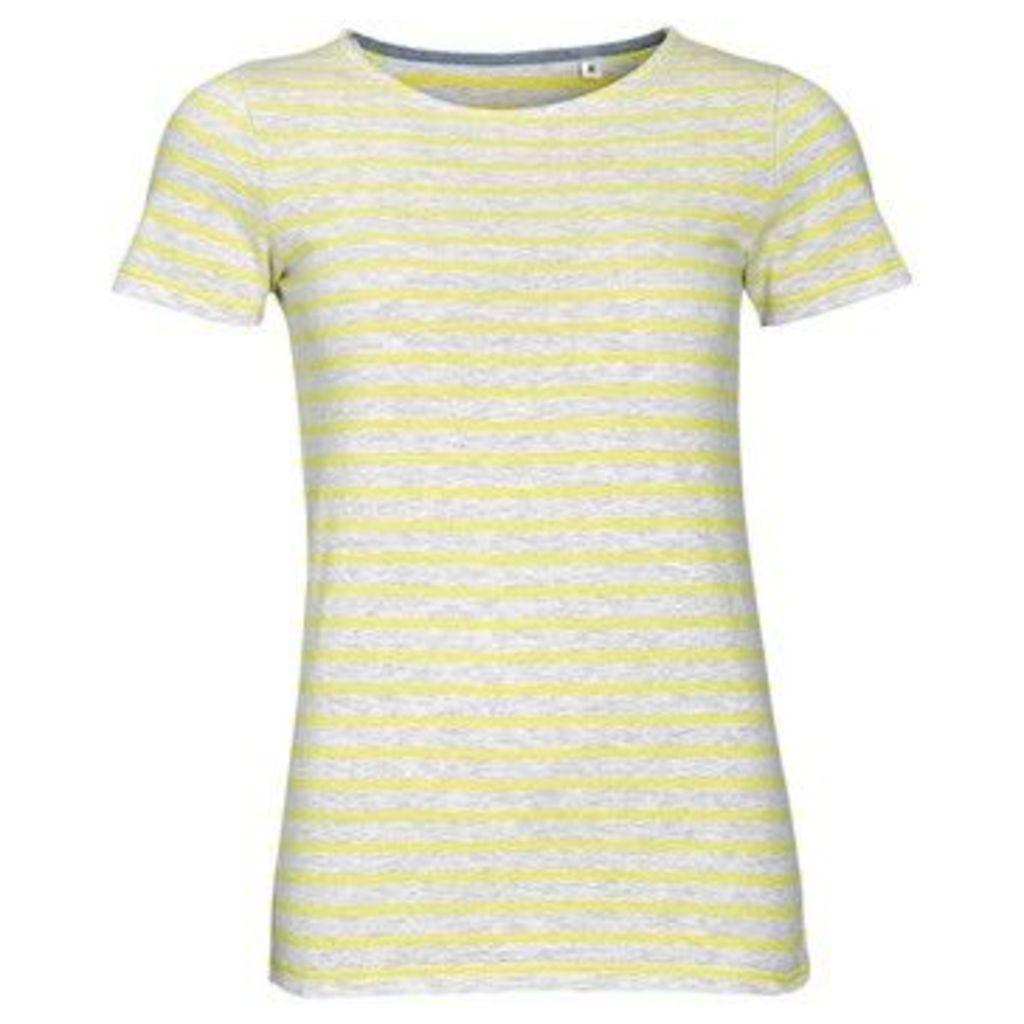 Sols  WomensLadies Miles Striped Short Sleeve T-Shirt  women's T shirt in Multicolour