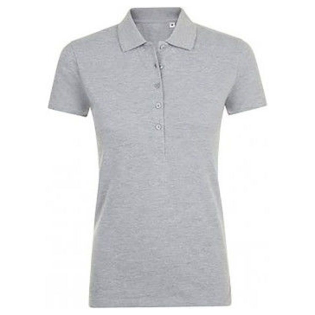 Sols  WomensLadies Phoenix Short Sleeve Pique Polo Shirt  women's Polo shirt in Grey