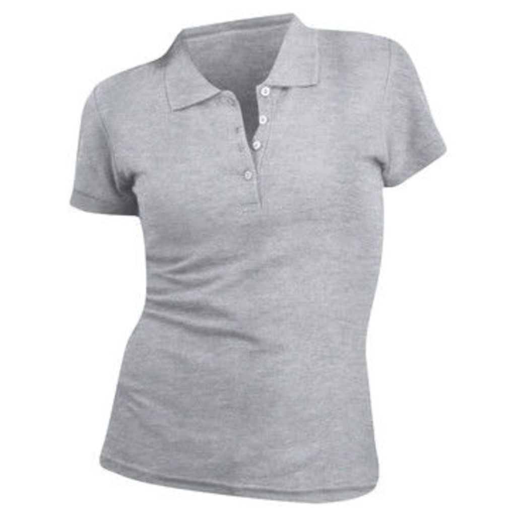 Sols  WomensLadies People Pique Short Sleeve Cotton Polo Shirt  women's Polo shirt in Grey