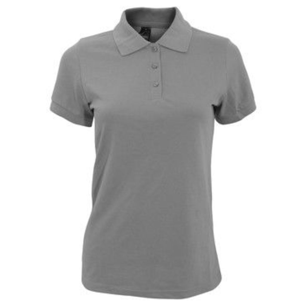 Sols  WomensLadies Prime Pique Polo Shirt  women's Polo shirt in Grey