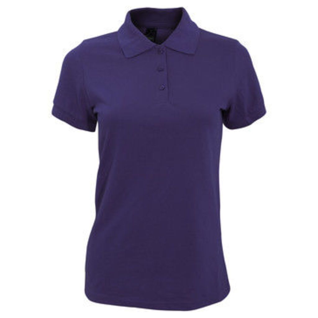 Sols  WomensLadies Prime Pique Polo Shirt  women's Polo shirt in Purple