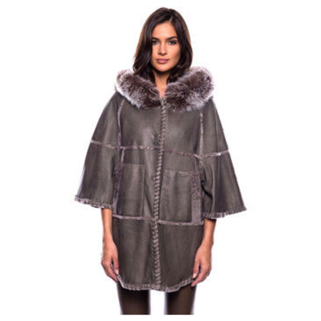 John   Yoko  3/4 coat in double-sided sheep leather  women's Coat in Beige
