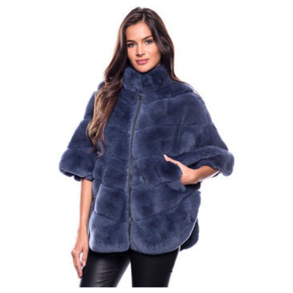 John   Yoko  Short coat in fur  women's Coat in Blue
