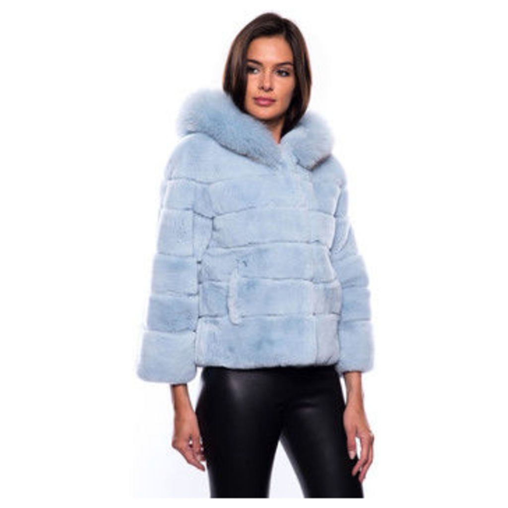 John   Yoko  Short coat in fur  women's Coat in Blue